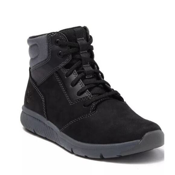 Timberland Boltero Boys Sneaker Shoes Lace-Up Black Suede Kids Size US1 - Picture 1 of 8
